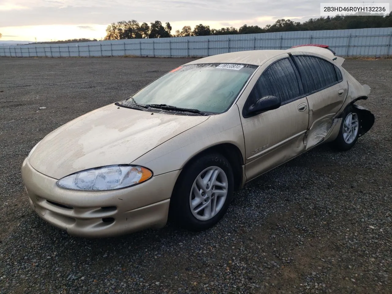 2000 Dodge Intrepid VIN: 2B3HD46R0YH132236 Lot: 78850834