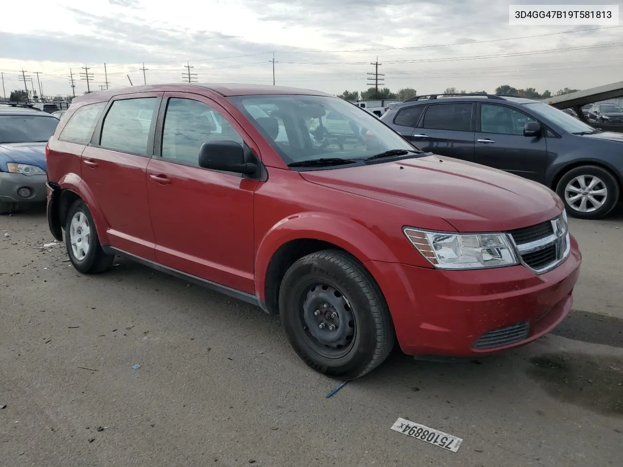 2009 Dodge Journey Se VIN: 3D4GG47B19T581813 Lot: 76320564