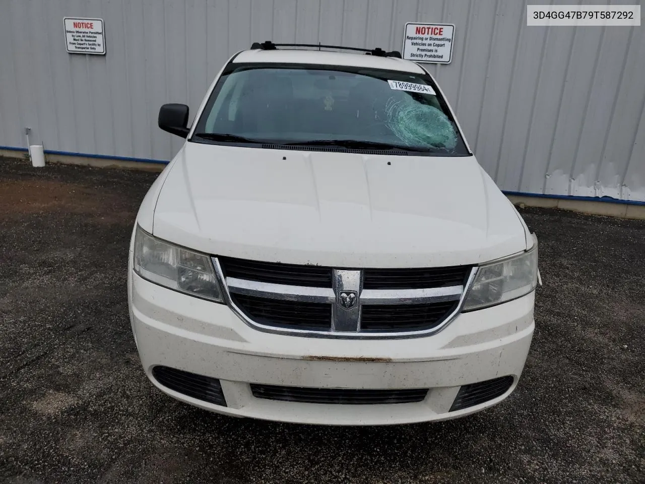 2009 Dodge Journey Se VIN: 3D4GG47B79T587292 Lot: 78999984