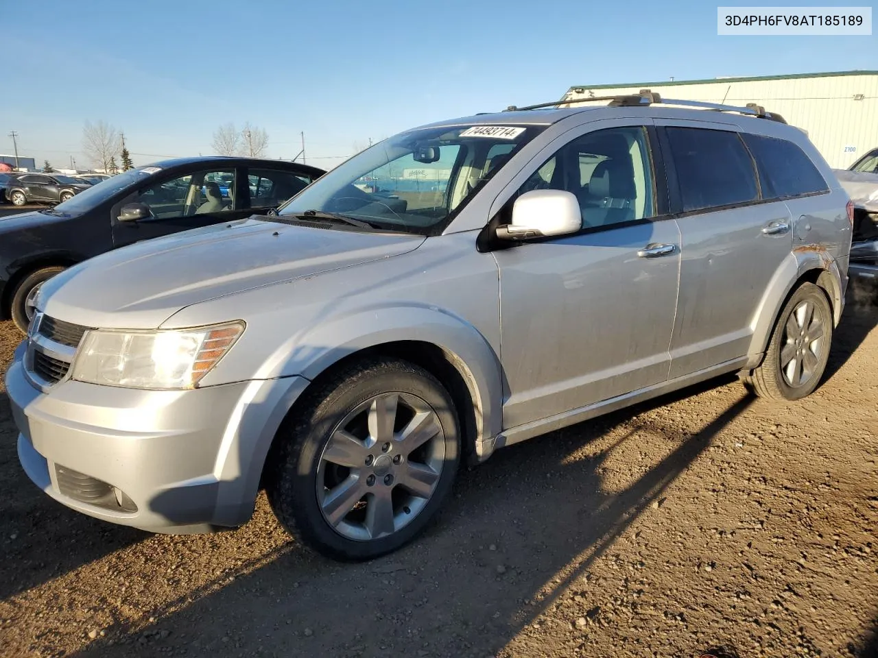 2010 Dodge Journey R/T VIN: 3D4PH6FV8AT185189 Lot: 74493714