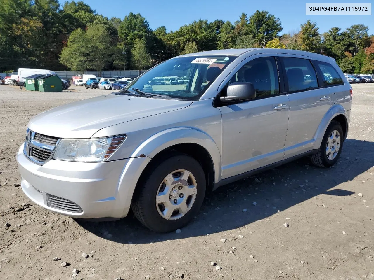 2010 Dodge Journey Se VIN: 3D4PG4FB7AT115972 Lot: 75320964