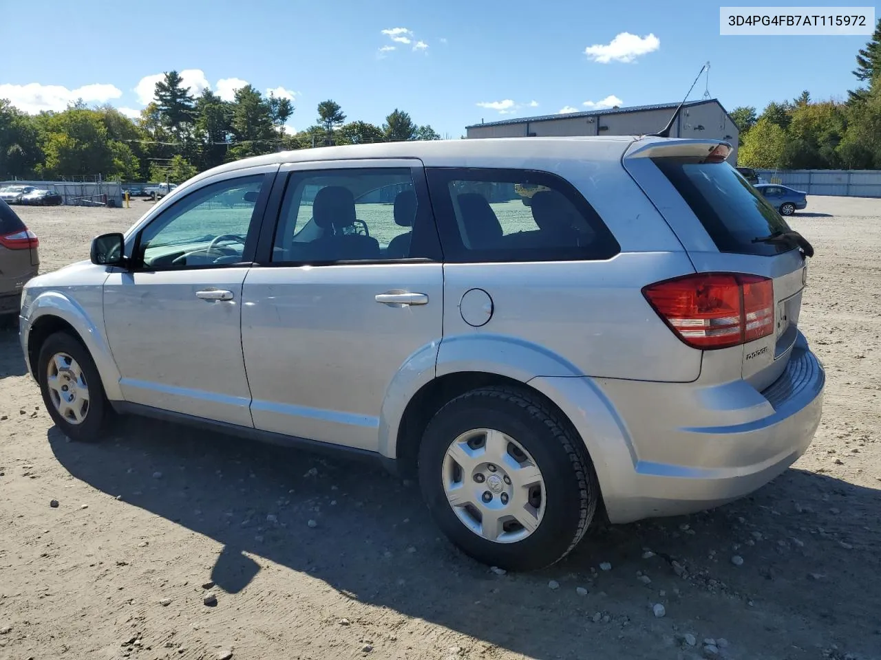 2010 Dodge Journey Se VIN: 3D4PG4FB7AT115972 Lot: 75320964