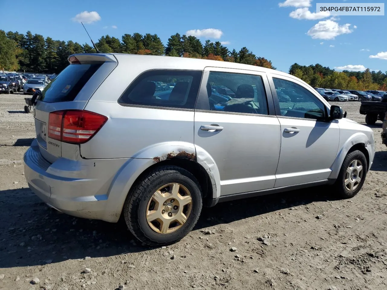 2010 Dodge Journey Se VIN: 3D4PG4FB7AT115972 Lot: 75320964