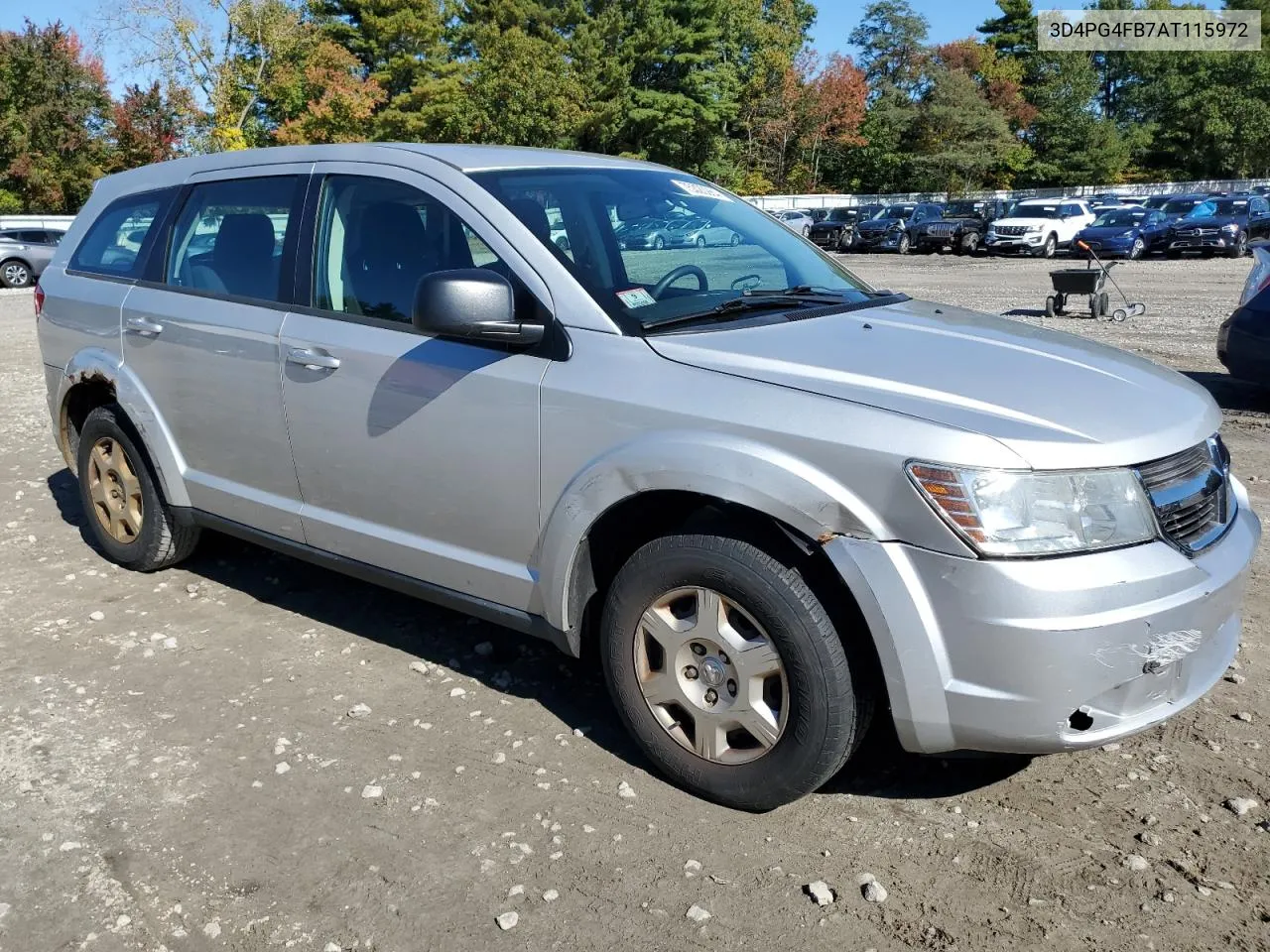 2010 Dodge Journey Se VIN: 3D4PG4FB7AT115972 Lot: 75320964