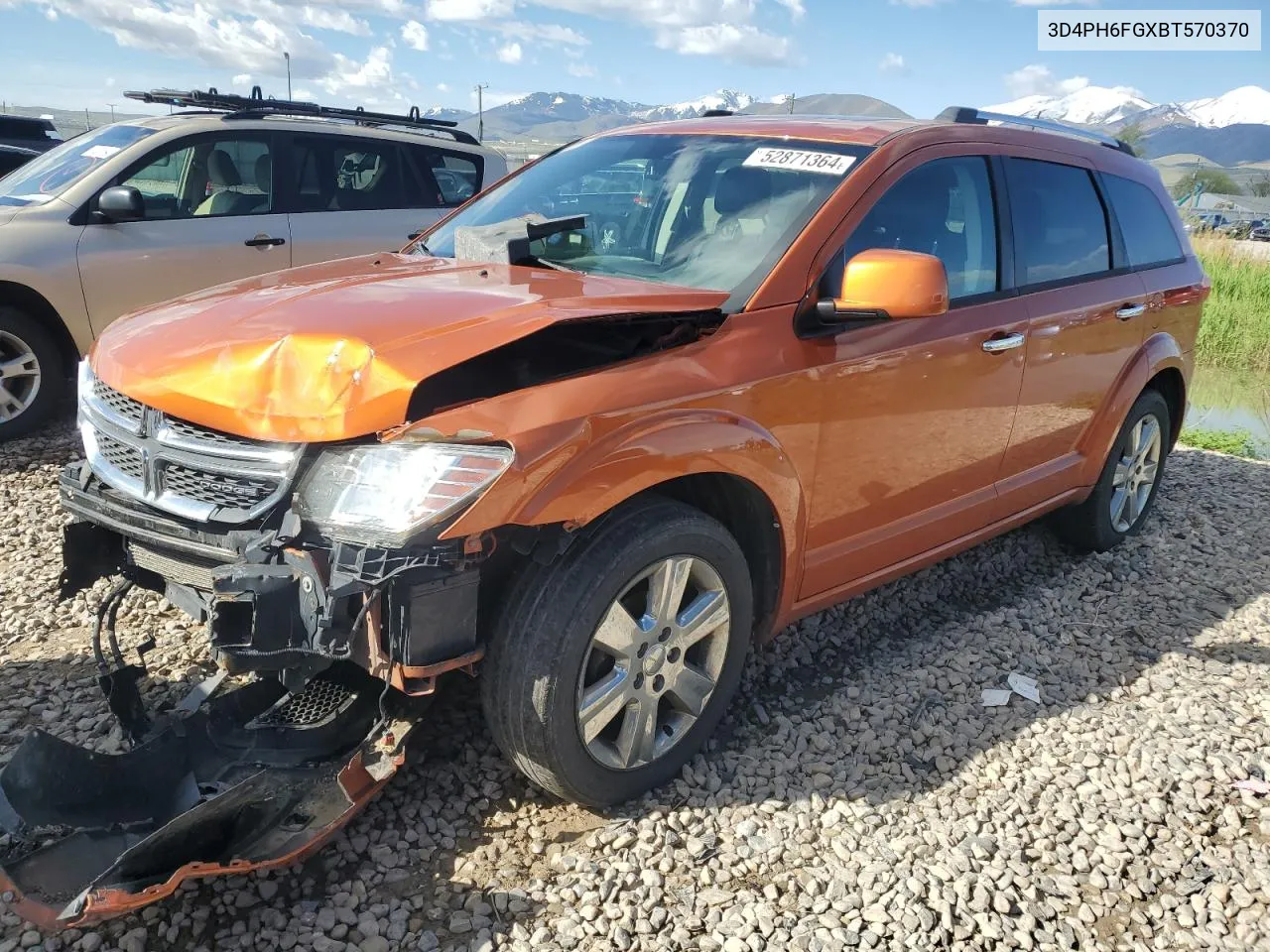 2011 Dodge Journey R/T VIN: 3D4PH6FGXBT570370 Lot: 52871364