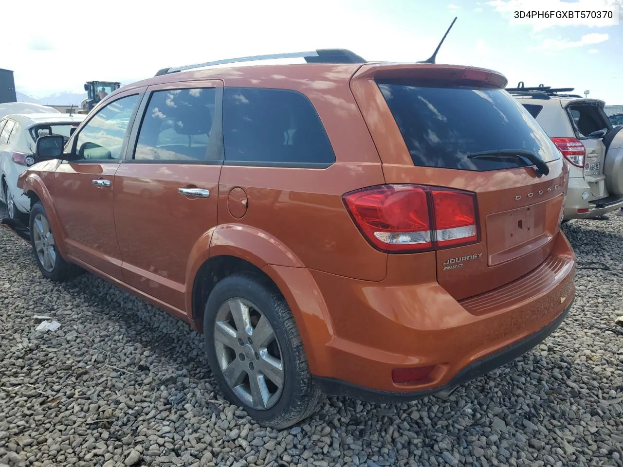 2011 Dodge Journey R/T VIN: 3D4PH6FGXBT570370 Lot: 52871364