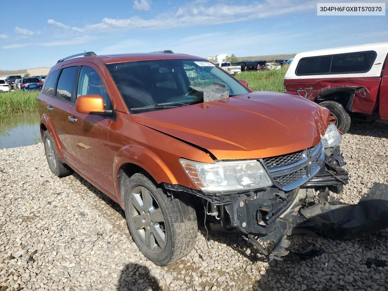 2011 Dodge Journey R/T VIN: 3D4PH6FGXBT570370 Lot: 52871364