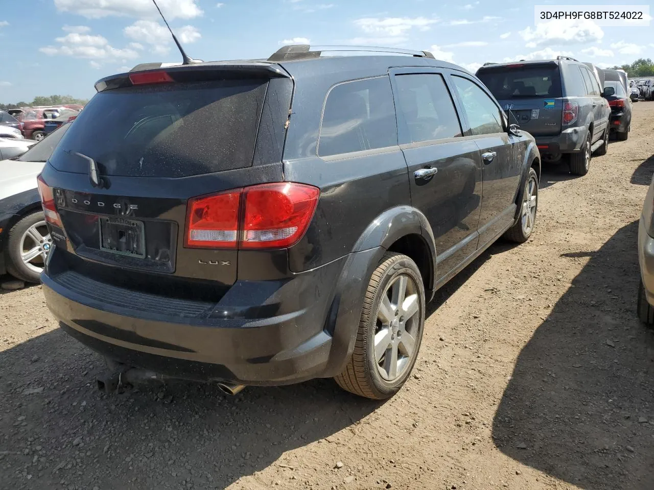 2011 Dodge Journey Lux VIN: 3D4PH9FG8BT524022 Lot: 70265324