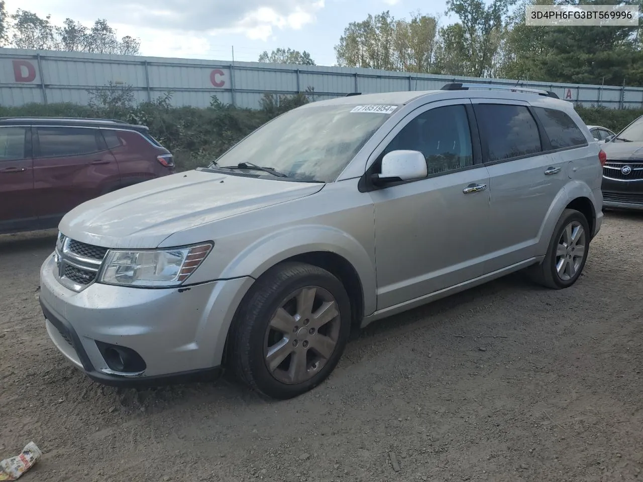 2011 Dodge Journey R/T VIN: 3D4PH6FG3BT569996 Lot: 71851954