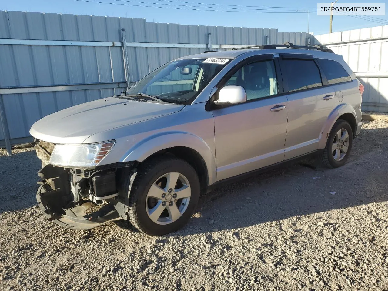 2011 Dodge Journey Sxt VIN: 3D4PG5FG4BT559751 Lot: 77403614