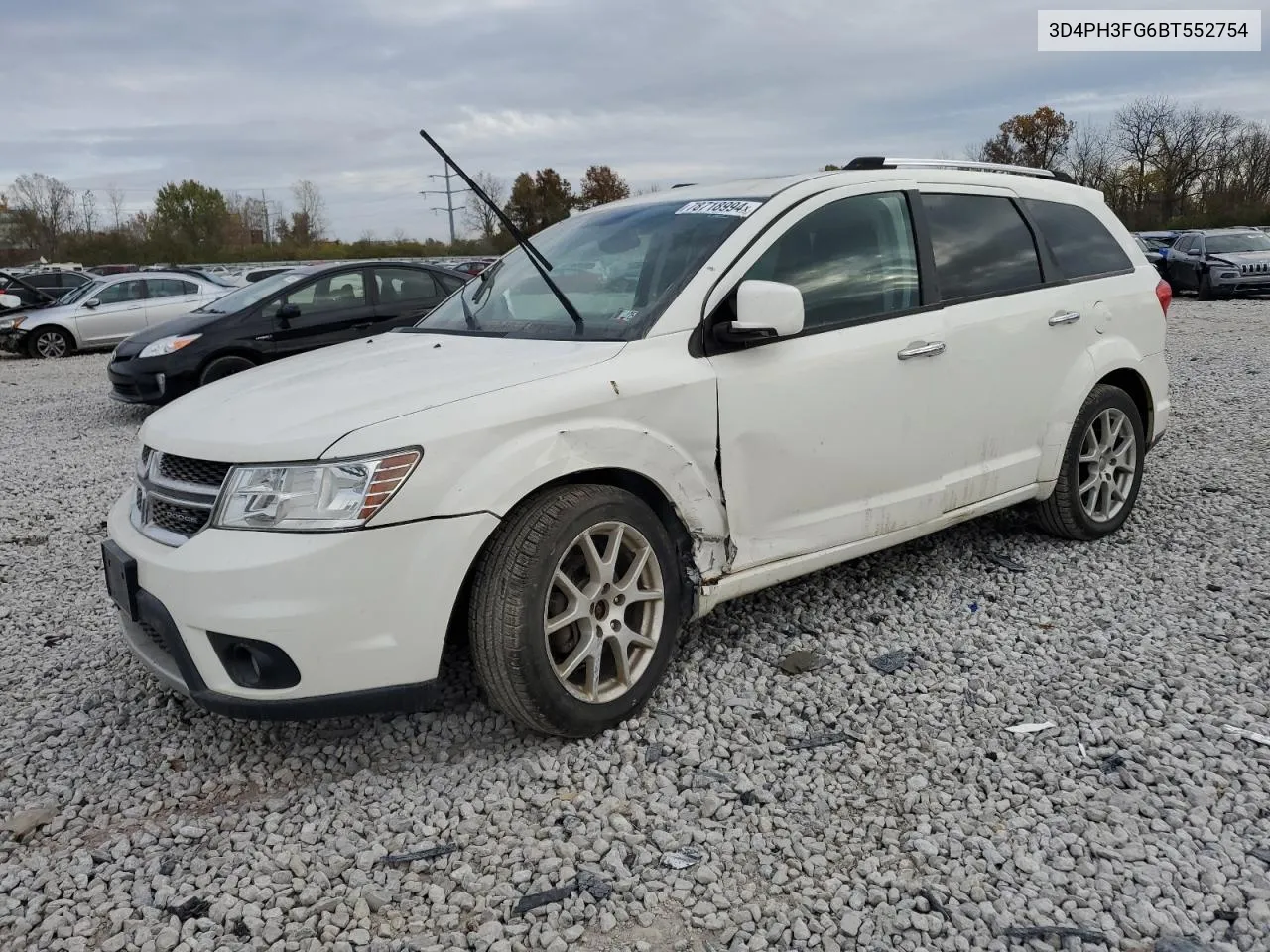 2011 Dodge Journey Crew VIN: 3D4PH3FG6BT552754 Lot: 78718994