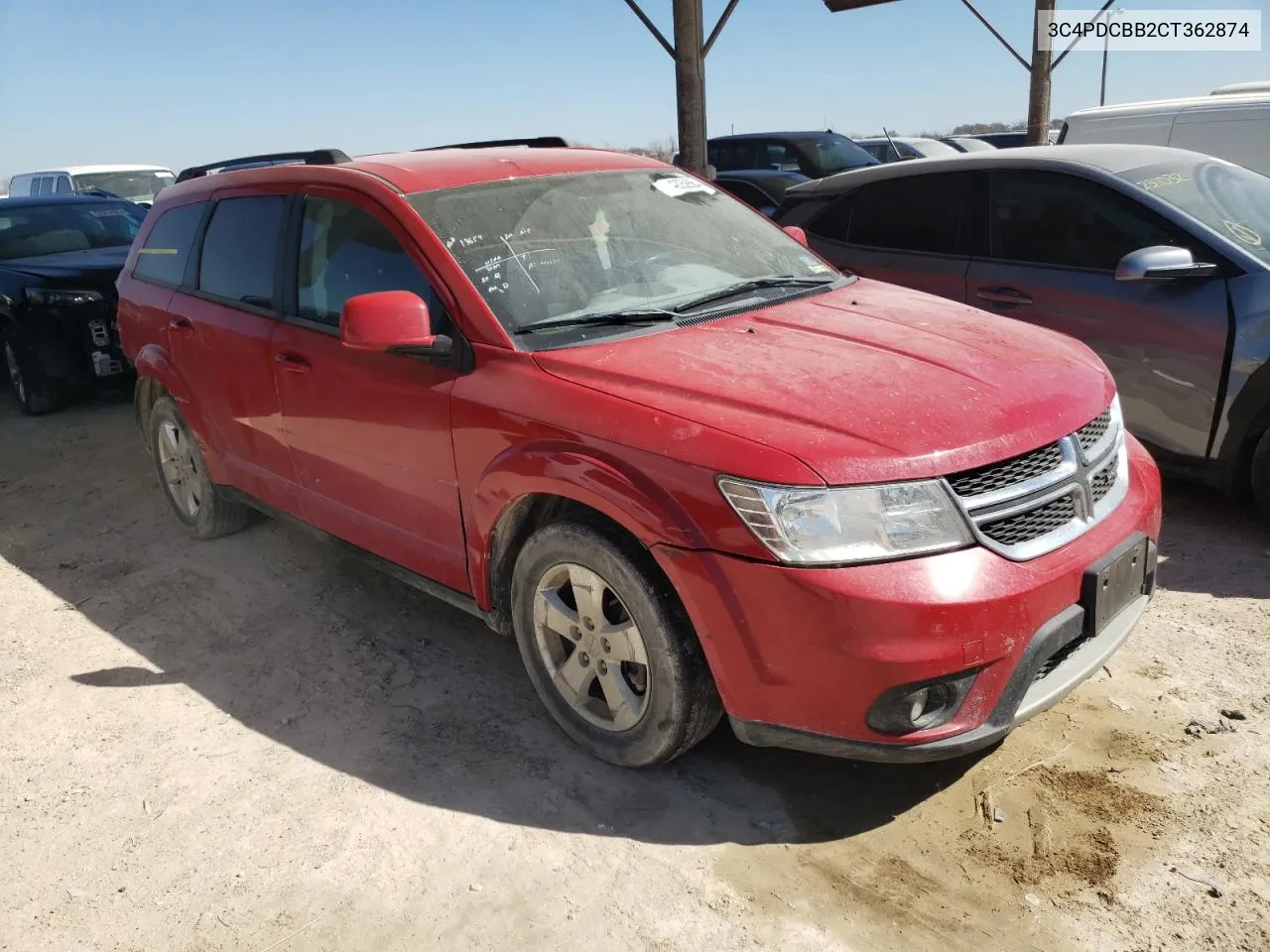 2012 Dodge Journey Sxt VIN: 3C4PDCBB2CT362874 Lot: 42258684