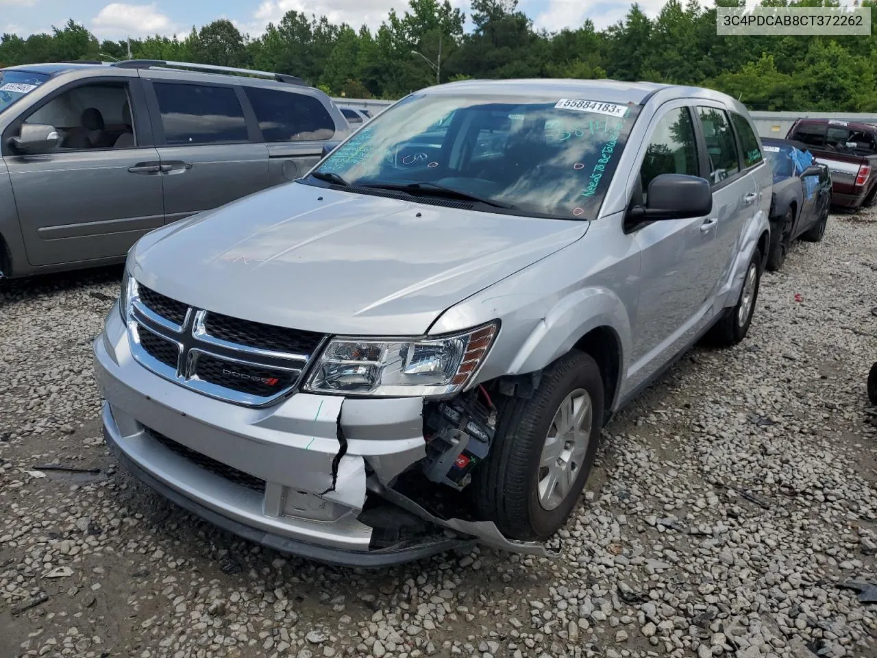 2012 Dodge Journey Se VIN: 3C4PDCAB8CT372262 Lot: 55884183