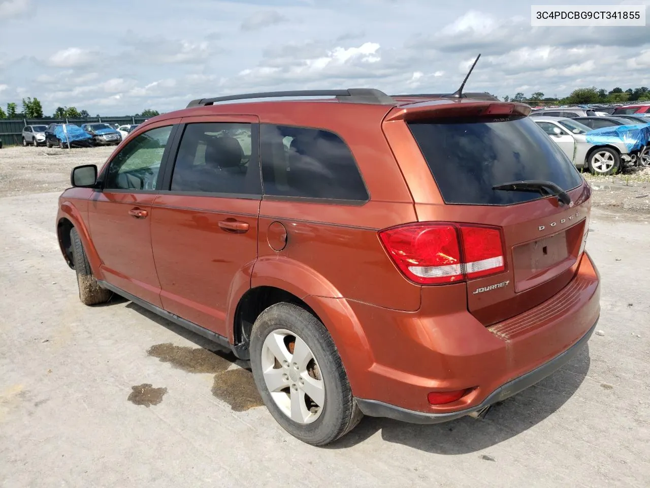 2012 Dodge Journey Sxt VIN: 3C4PDCBG9CT341855 Lot: 62456383