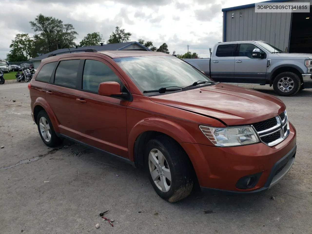 2012 Dodge Journey Sxt VIN: 3C4PDCBG9CT341855 Lot: 62456383