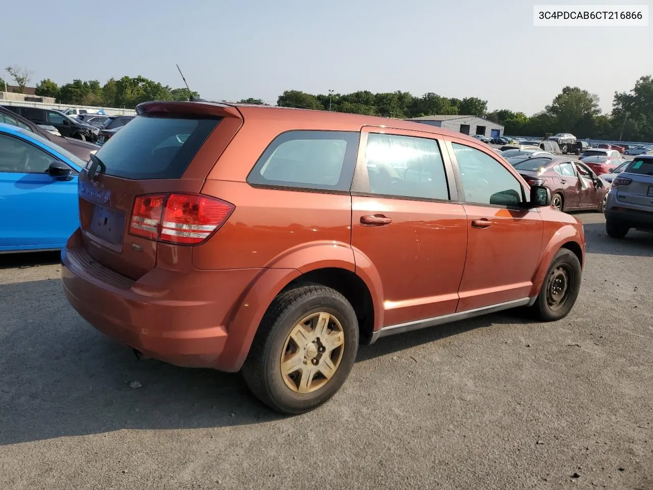 2012 Dodge Journey Se VIN: 3C4PDCAB6CT216866 Lot: 66781164