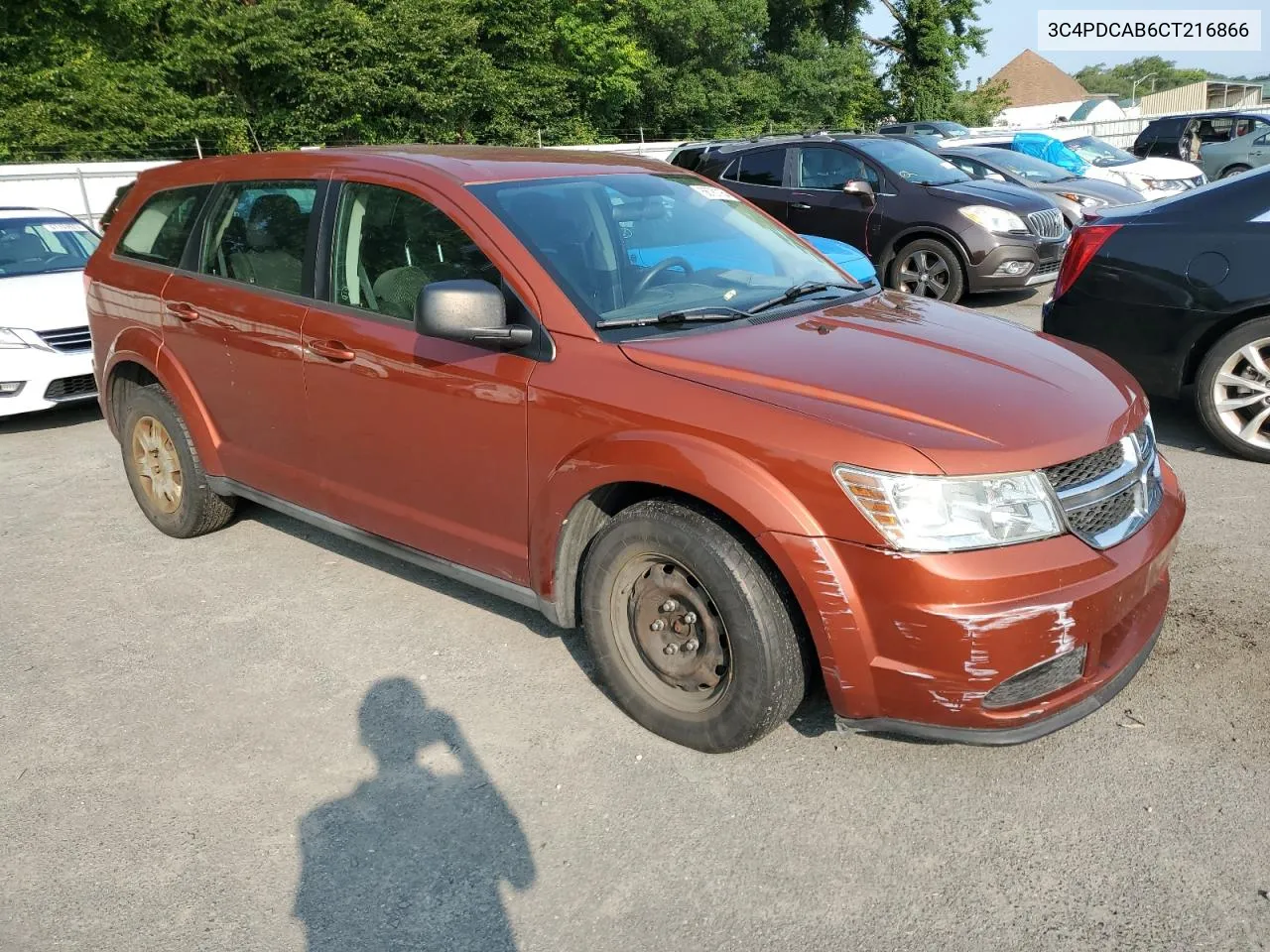 2012 Dodge Journey Se VIN: 3C4PDCAB6CT216866 Lot: 66781164