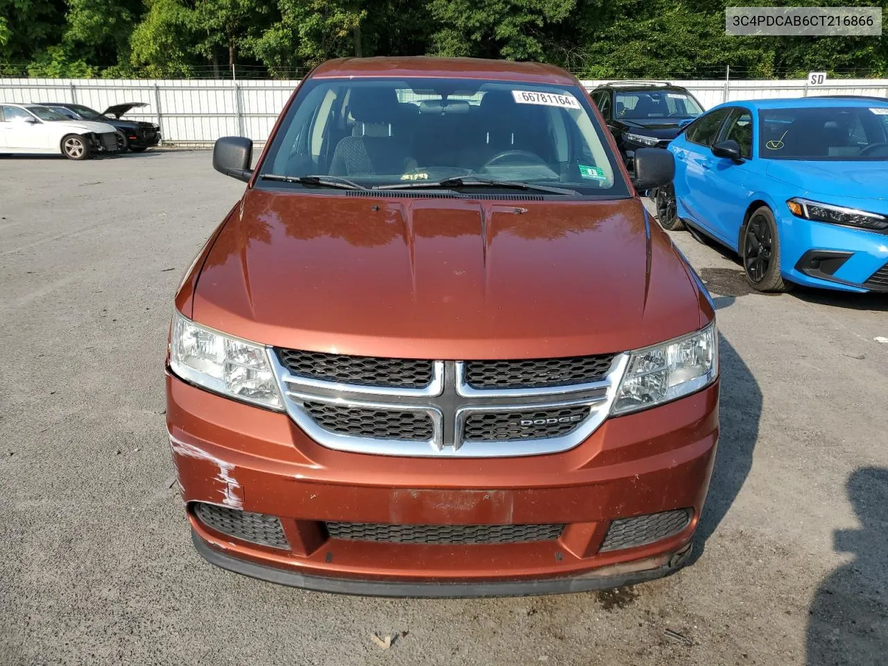 2012 Dodge Journey Se VIN: 3C4PDCAB6CT216866 Lot: 66781164