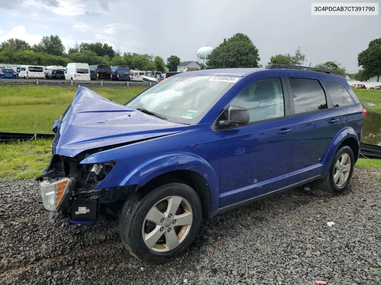 2012 Dodge Journey Se VIN: 3C4PDCAB7CT391790 Lot: 67490434