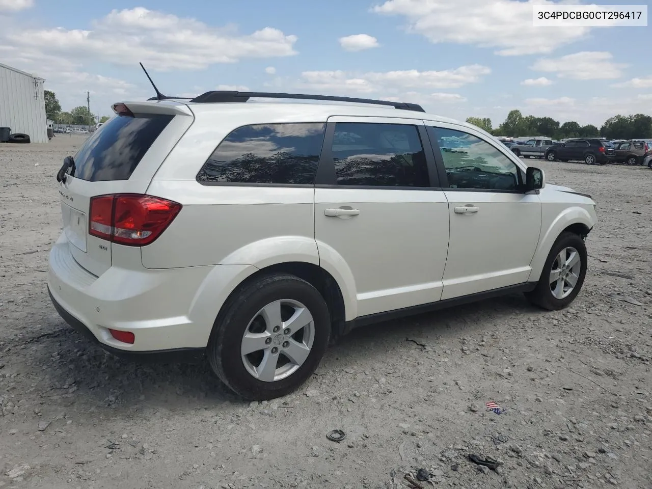 2012 Dodge Journey Sxt VIN: 3C4PDCBG0CT296417 Lot: 67887684