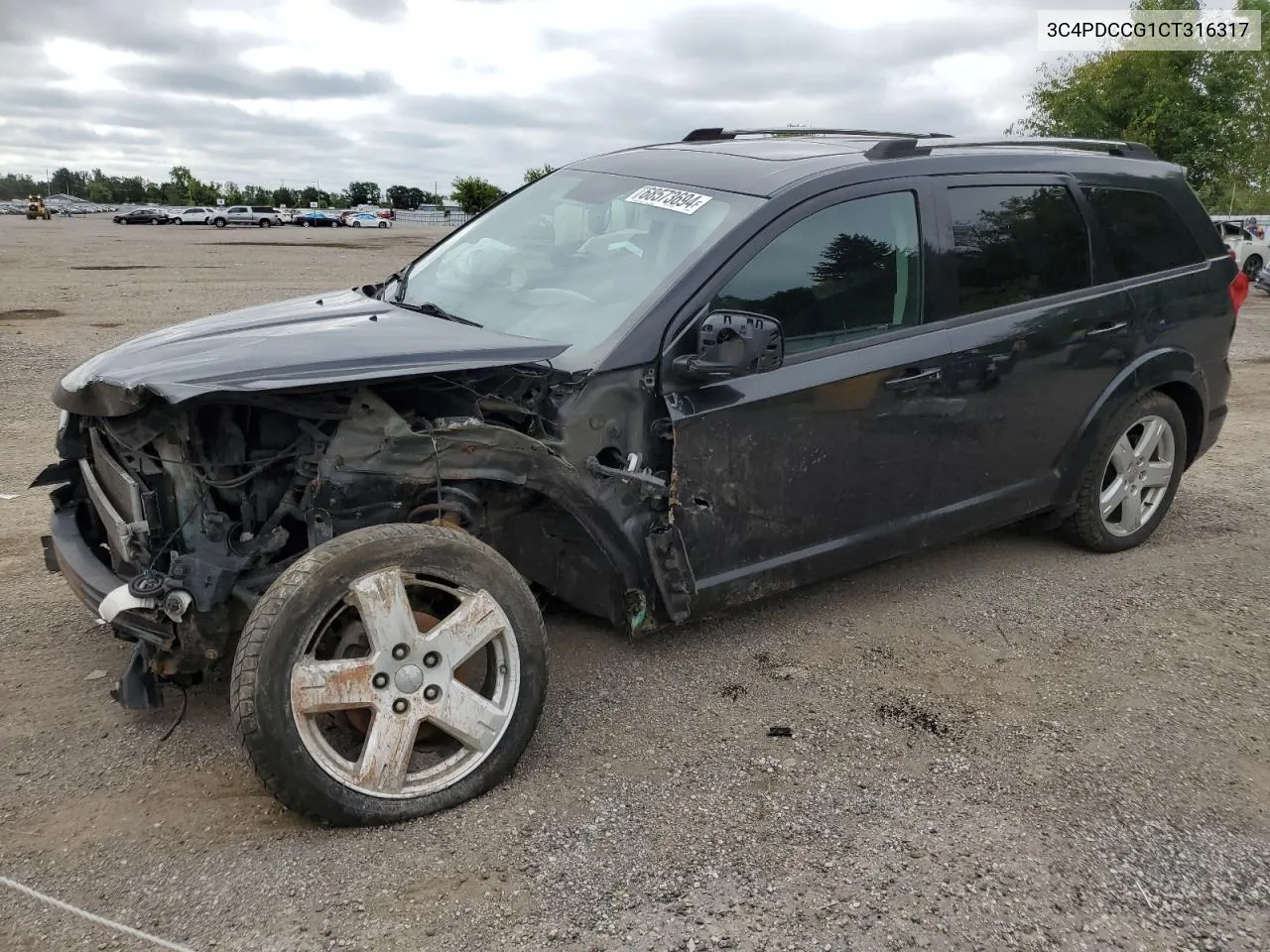 2012 Dodge Journey Sxt VIN: 3C4PDCCG1CT316317 Lot: 68573694