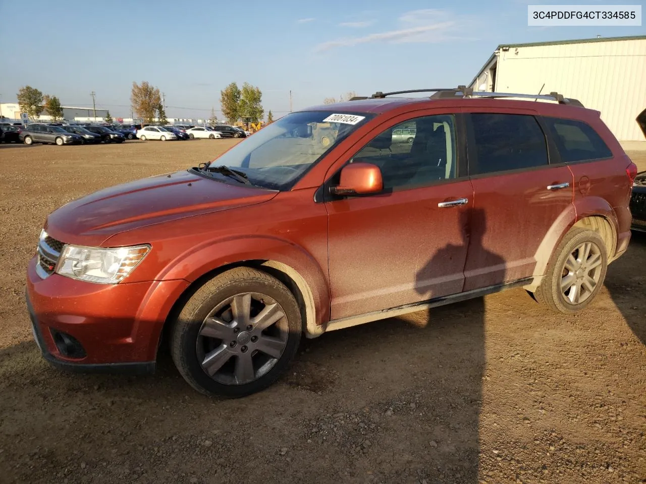 2012 Dodge Journey R/T VIN: 3C4PDDFG4CT334585 Lot: 70061034