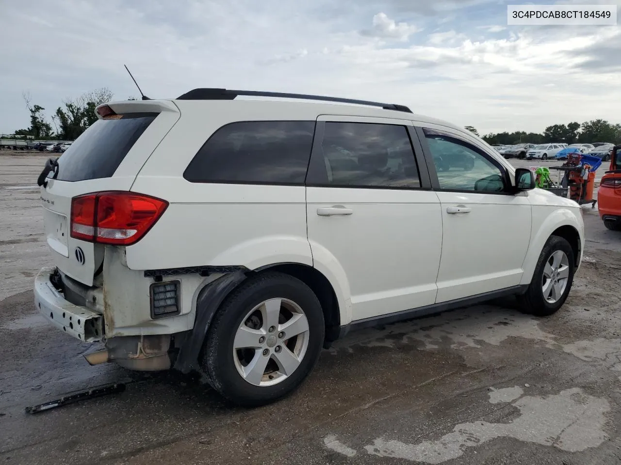 2012 Dodge Journey Se VIN: 3C4PDCAB8CT184549 Lot: 70376484