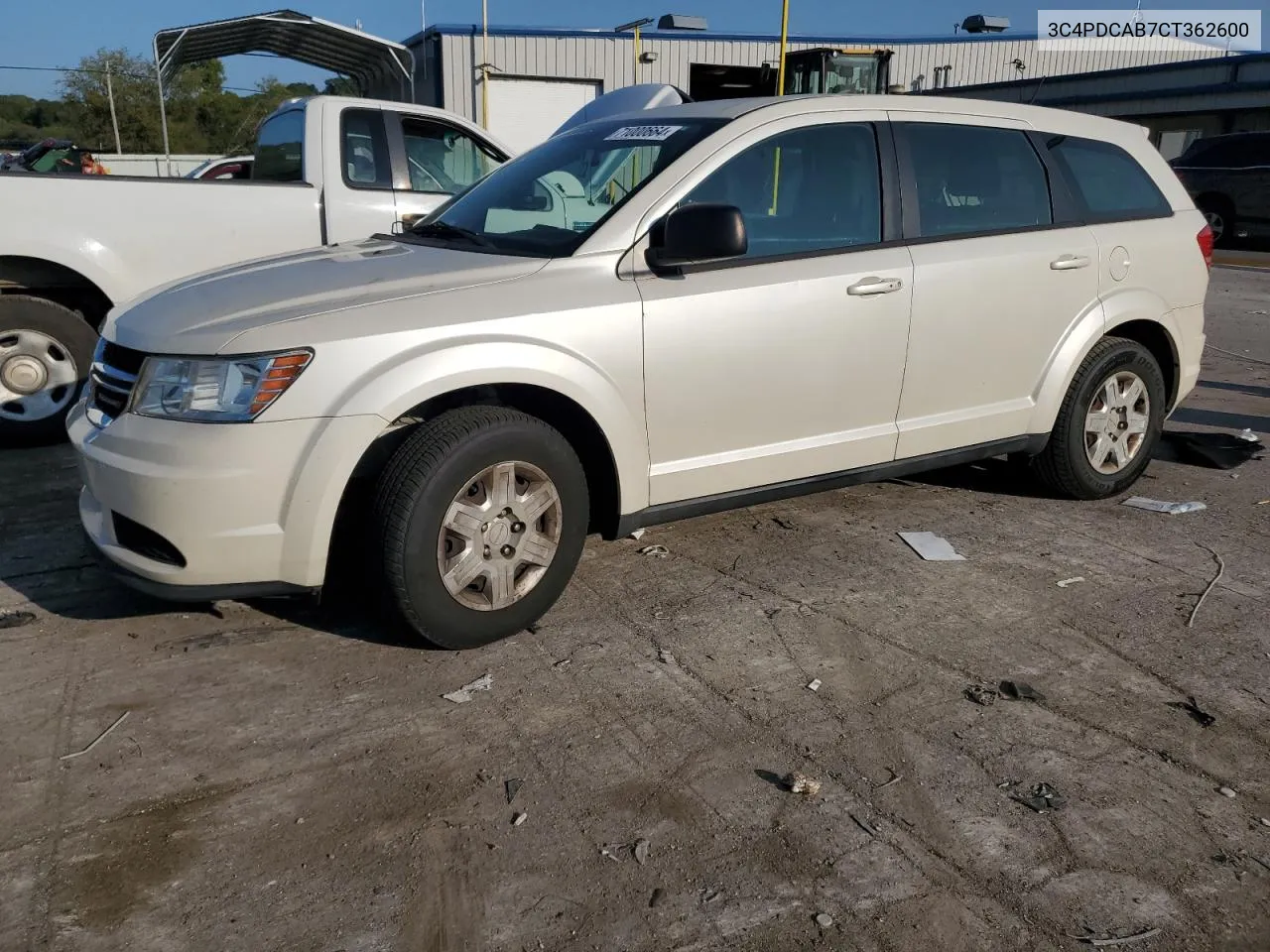 2012 Dodge Journey Se VIN: 3C4PDCAB7CT362600 Lot: 71000664