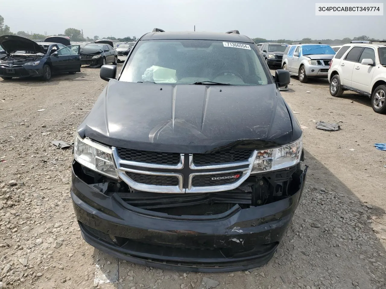 2012 Dodge Journey Se VIN: 3C4PDCAB8CT349774 Lot: 71366554