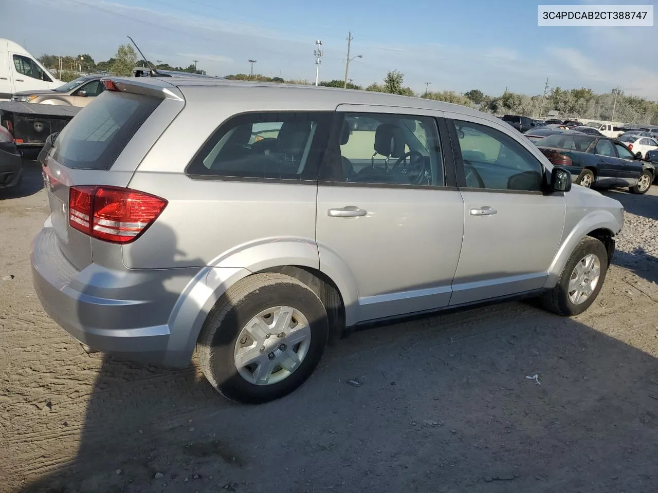 2012 Dodge Journey Se VIN: 3C4PDCAB2CT388747 Lot: 71419714