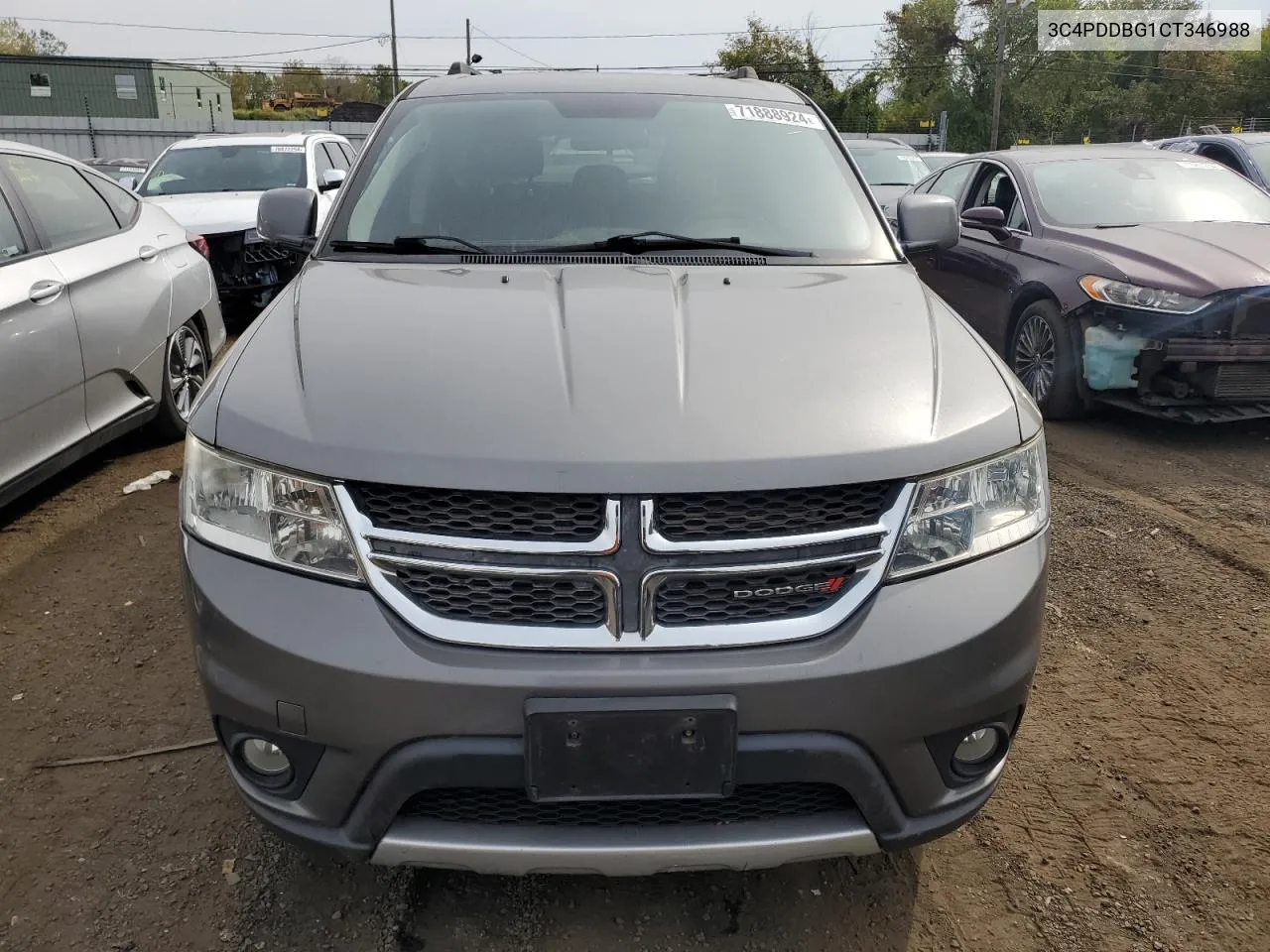 2012 Dodge Journey Sxt VIN: 3C4PDDBG1CT346988 Lot: 71888924