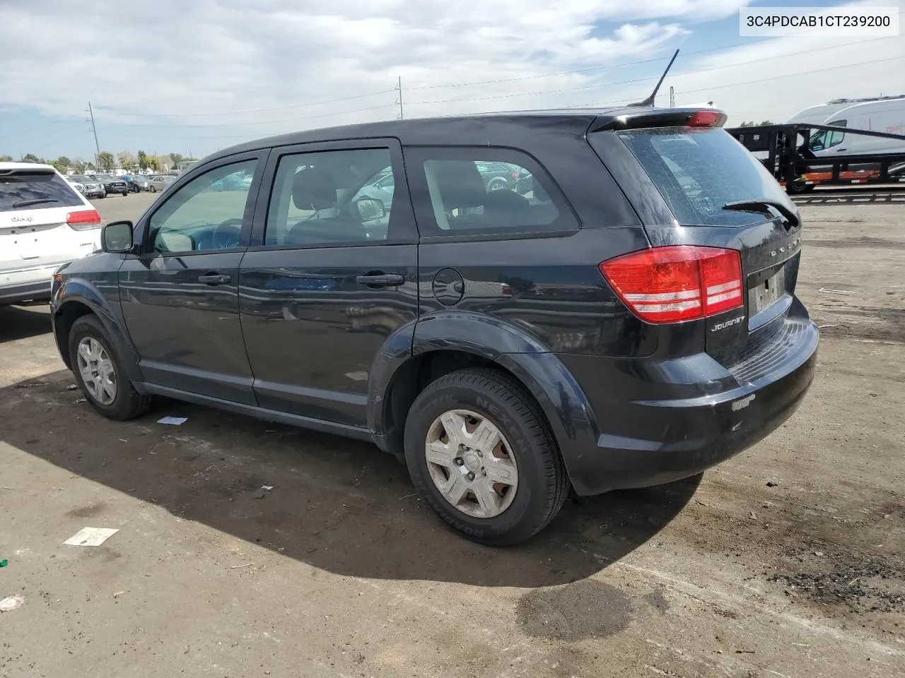 2012 Dodge Journey Se VIN: 3C4PDCAB1CT239200 Lot: 72460464