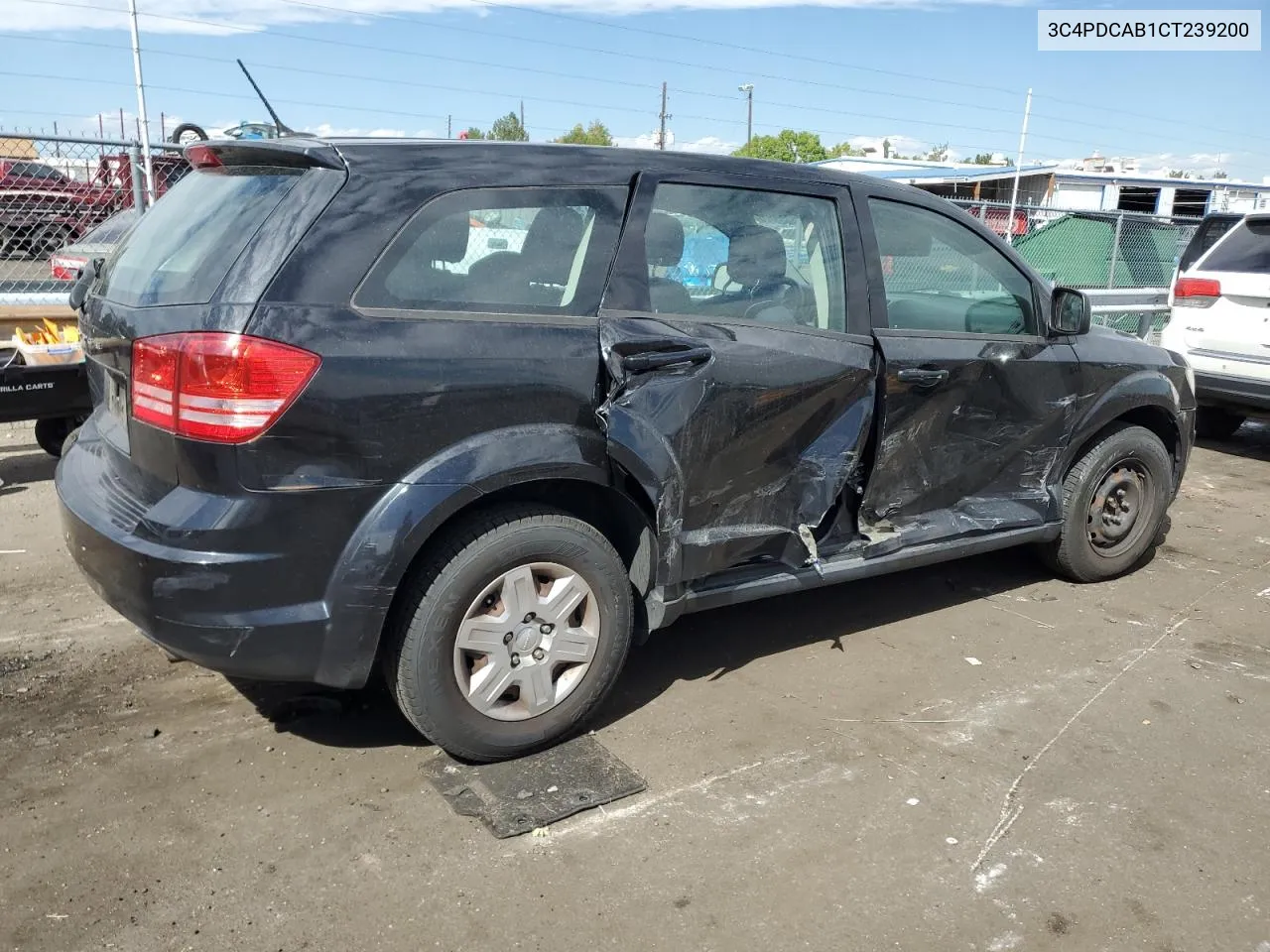 2012 Dodge Journey Se VIN: 3C4PDCAB1CT239200 Lot: 72460464