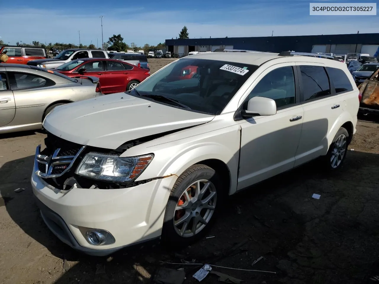 2012 Dodge Journey Crew VIN: 3C4PDCDG2CT305227 Lot: 73331274