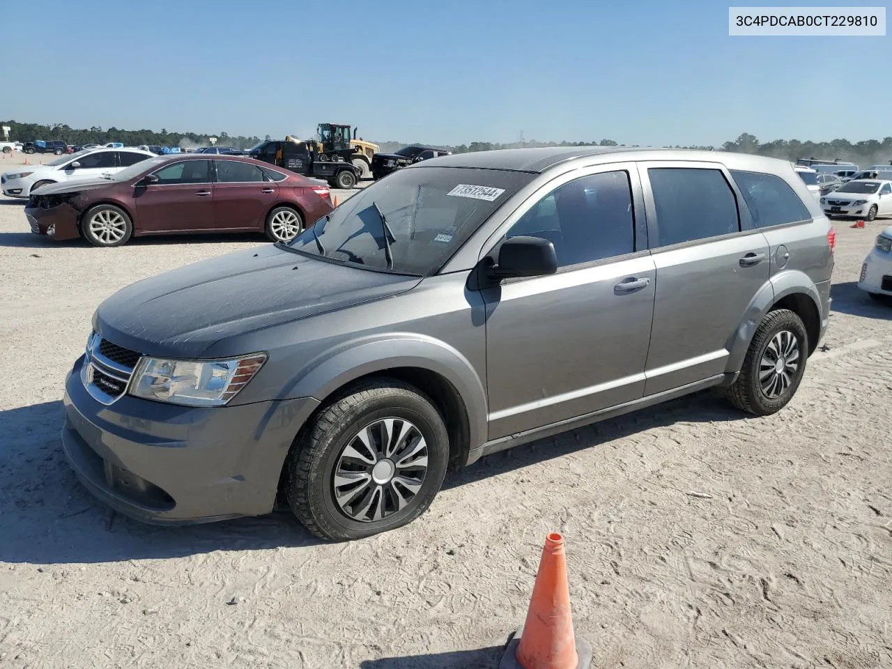 2012 Dodge Journey Se VIN: 3C4PDCAB0CT229810 Lot: 73512544