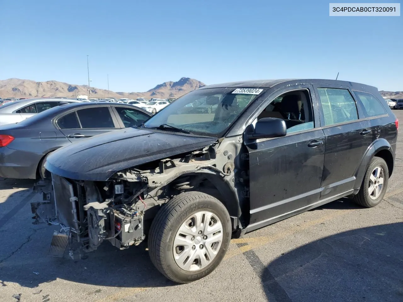 2012 Dodge Journey Se VIN: 3C4PDCAB0CT320091 Lot: 73539024