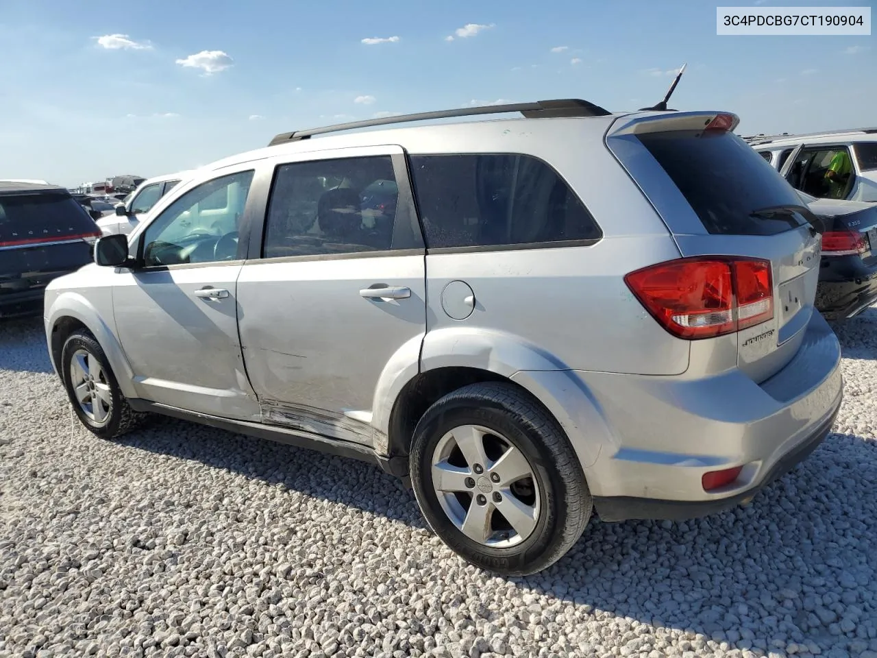 2012 Dodge Journey Sxt VIN: 3C4PDCBG7CT190904 Lot: 73959304