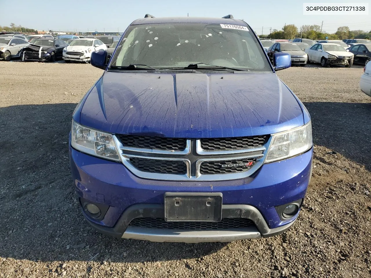 2012 Dodge Journey Sxt VIN: 3C4PDDBG3CT271338 Lot: 75176504