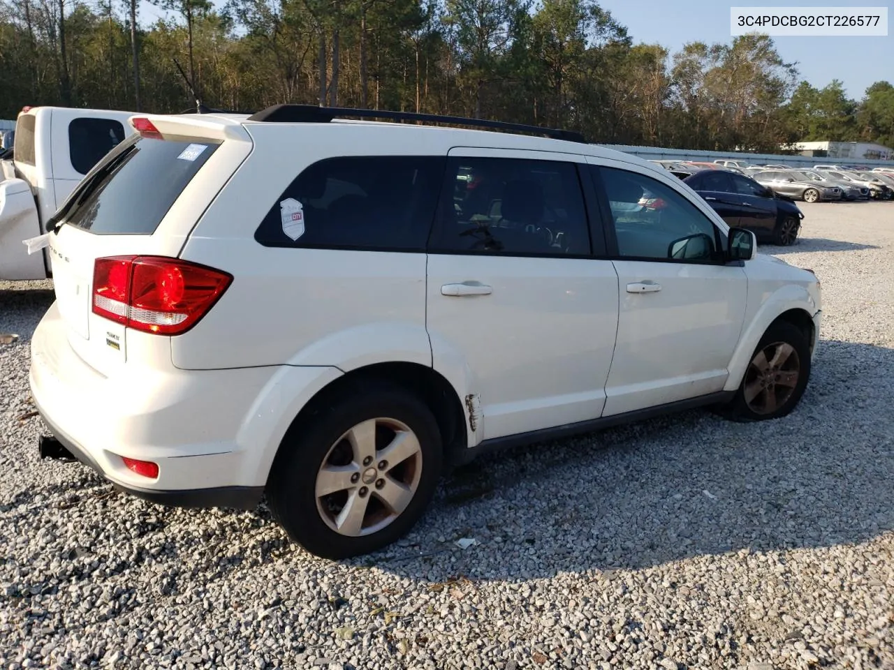 2012 Dodge Journey Sxt VIN: 3C4PDCBG2CT226577 Lot: 75392234