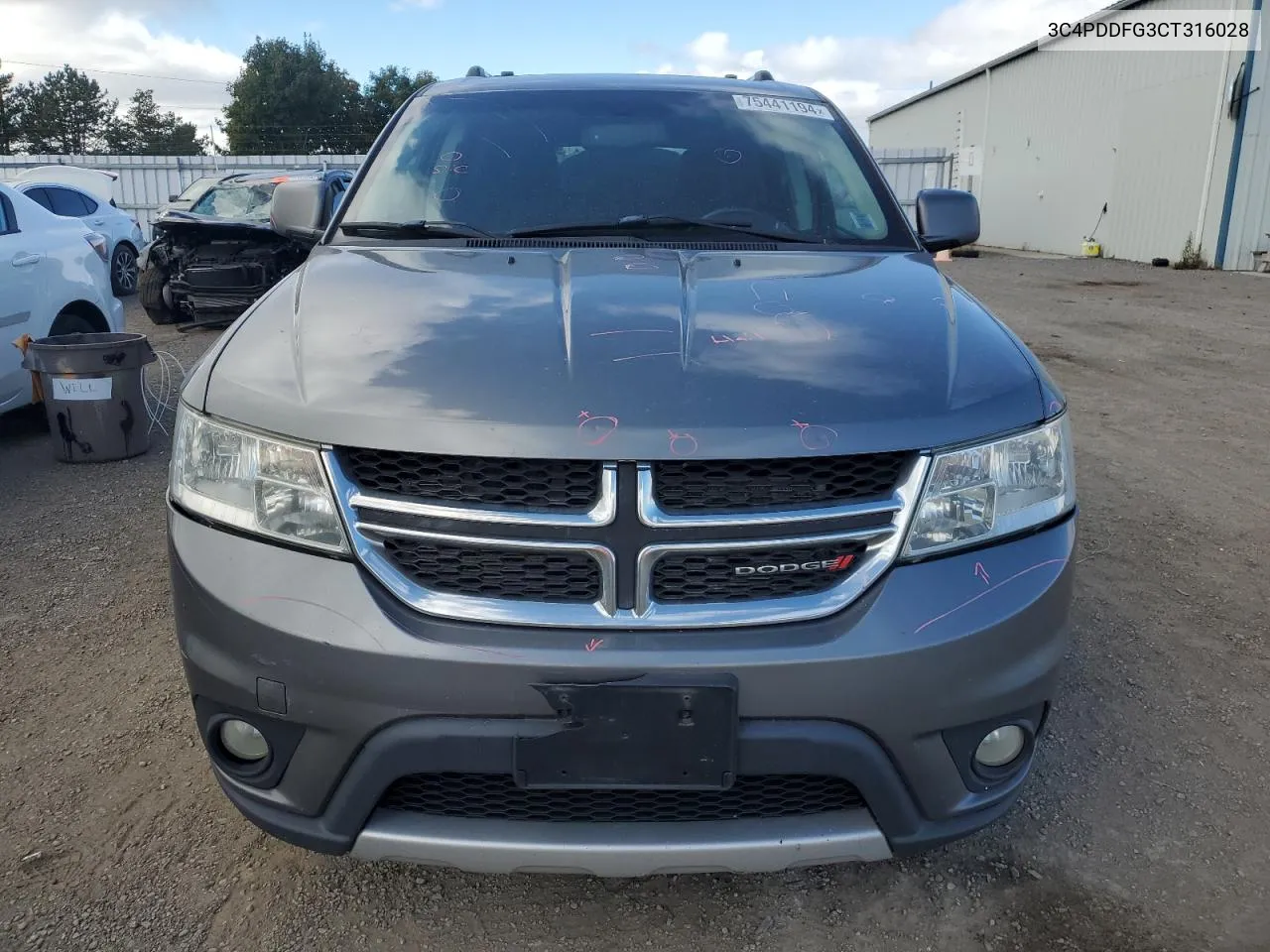 2012 Dodge Journey R/T VIN: 3C4PDDFG3CT316028 Lot: 75441194