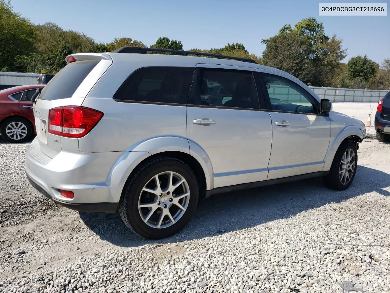 2012 Dodge Journey Sxt VIN: 3C4PDCBG3CT218696 Lot: 75687404