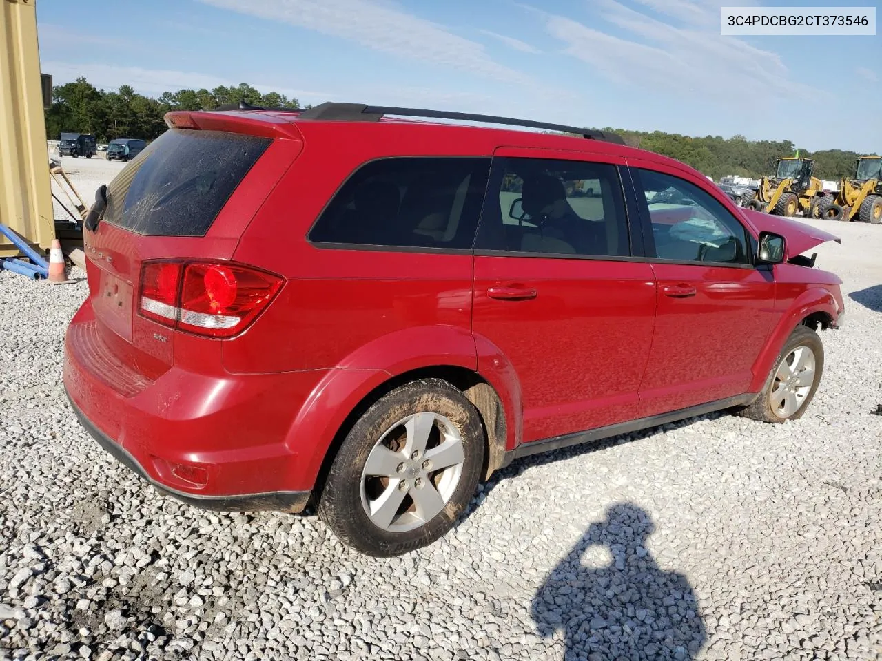 2012 Dodge Journey Sxt VIN: 3C4PDCBG2CT373546 Lot: 75956694