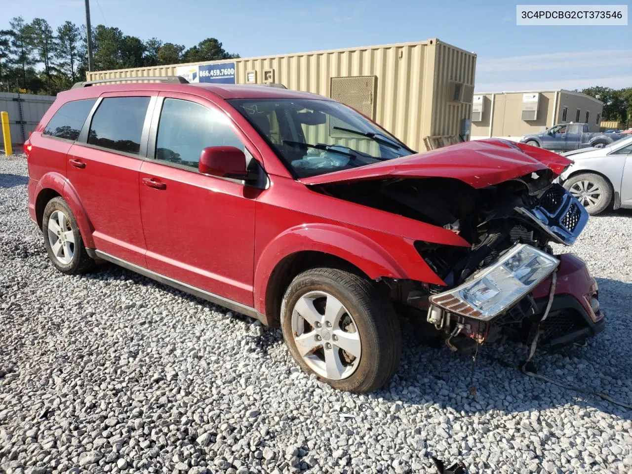 2012 Dodge Journey Sxt VIN: 3C4PDCBG2CT373546 Lot: 75956694