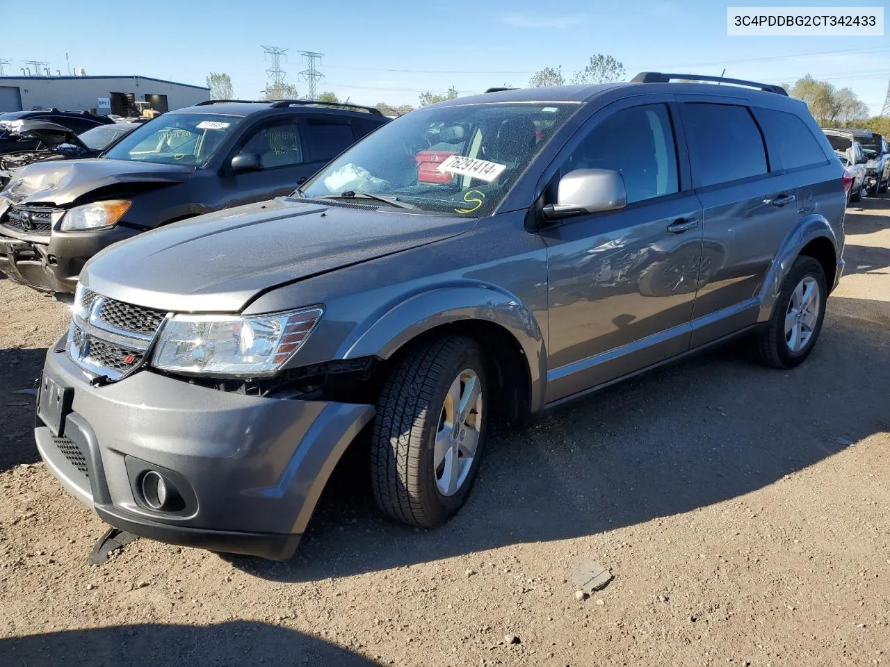 2012 Dodge Journey Sxt VIN: 3C4PDDBG2CT342433 Lot: 76291414