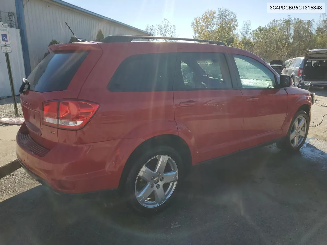 2012 Dodge Journey Sxt VIN: 3C4PDCBG6CT315343 Lot: 76295254