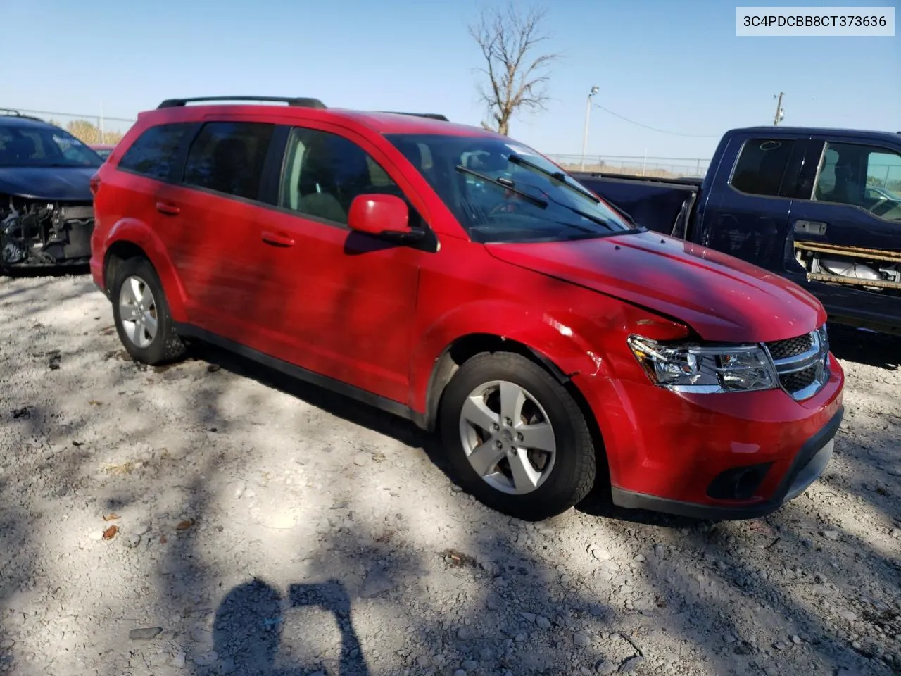 2012 Dodge Journey Sxt VIN: 3C4PDCBB8CT373636 Lot: 77000004