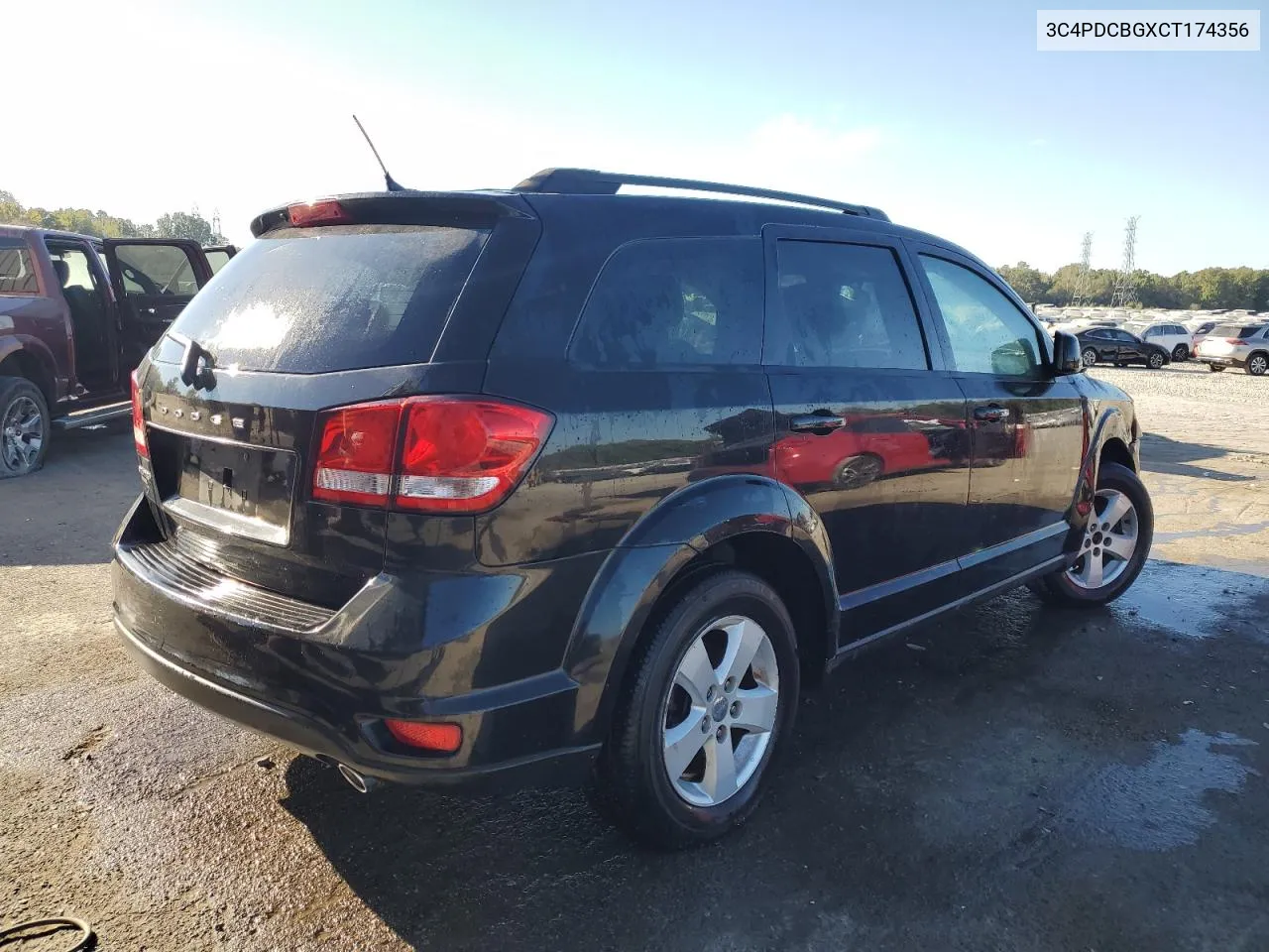 2012 Dodge Journey Sxt VIN: 3C4PDCBGXCT174356 Lot: 77070994