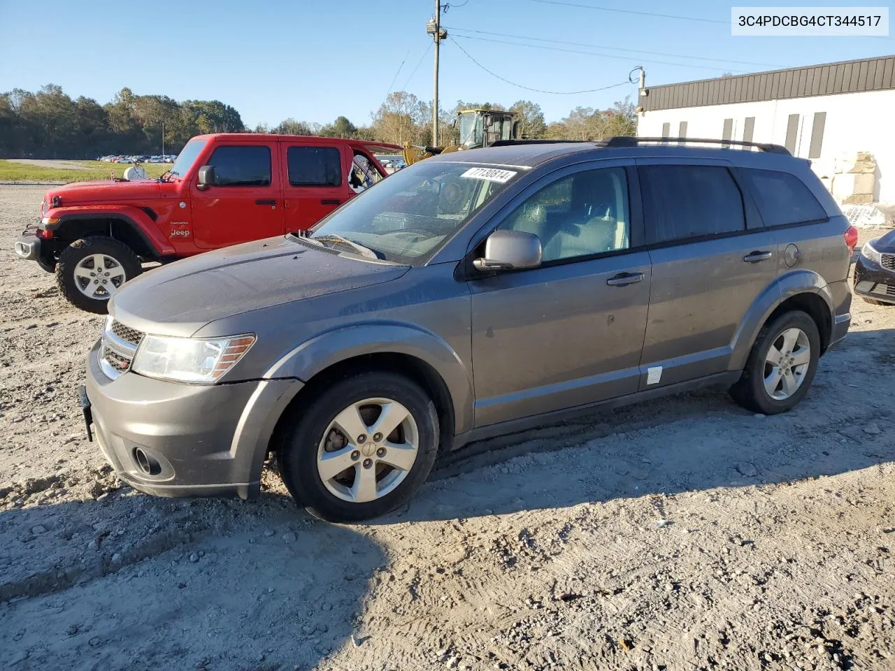 2012 Dodge Journey Sxt VIN: 3C4PDCBG4CT344517 Lot: 77130814