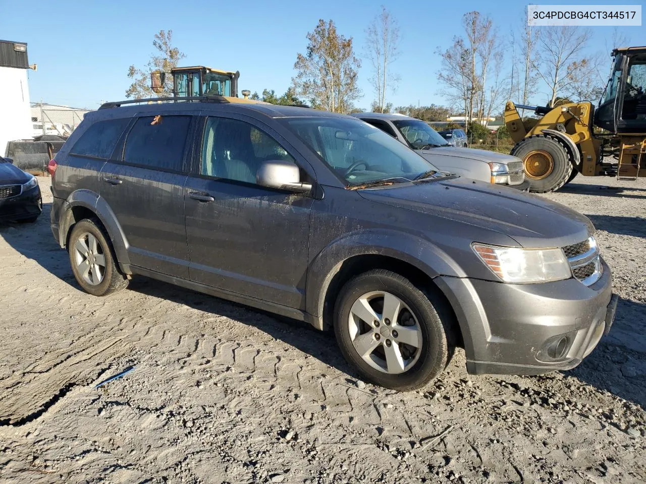 2012 Dodge Journey Sxt VIN: 3C4PDCBG4CT344517 Lot: 77130814