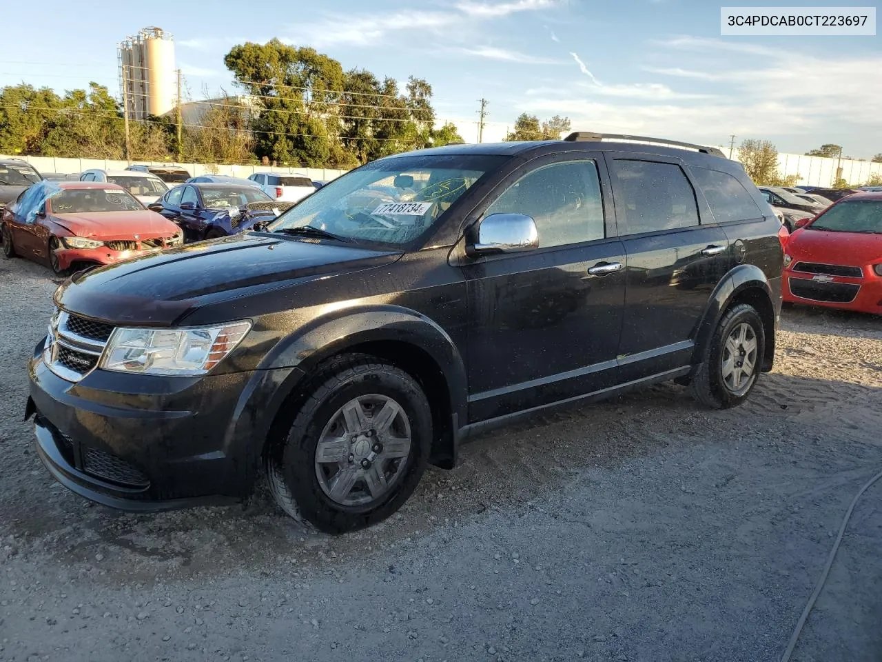 2012 Dodge Journey Se VIN: 3C4PDCAB0CT223697 Lot: 77418734